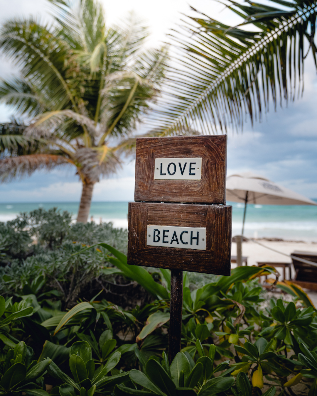 Private beach