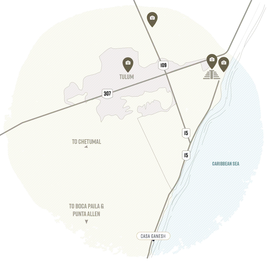 Mapa Casa Ganesh Tulum